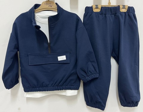 Basic Fermuarlı 3'lü Erkek Takım