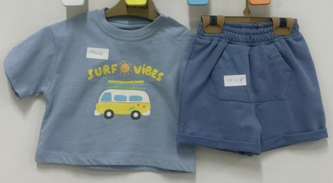 Surf Vibes Araba Baskılı 2'li Takım
