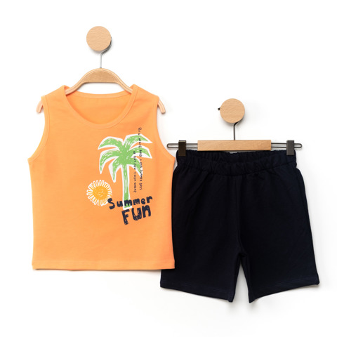 Summer Fun Baskılı 2'li Erkek Atlet Takım