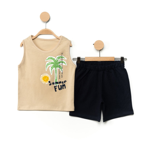 Summer Fun Baskılı 2'li Erkek Atlet Takım — image 5