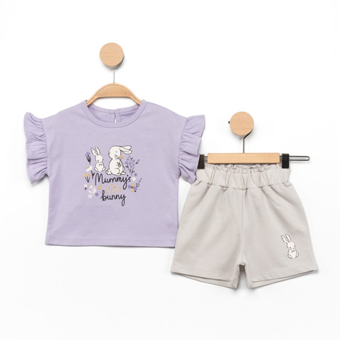 Mummy Bunny Baskılı 2'li Kız Takım — image 2